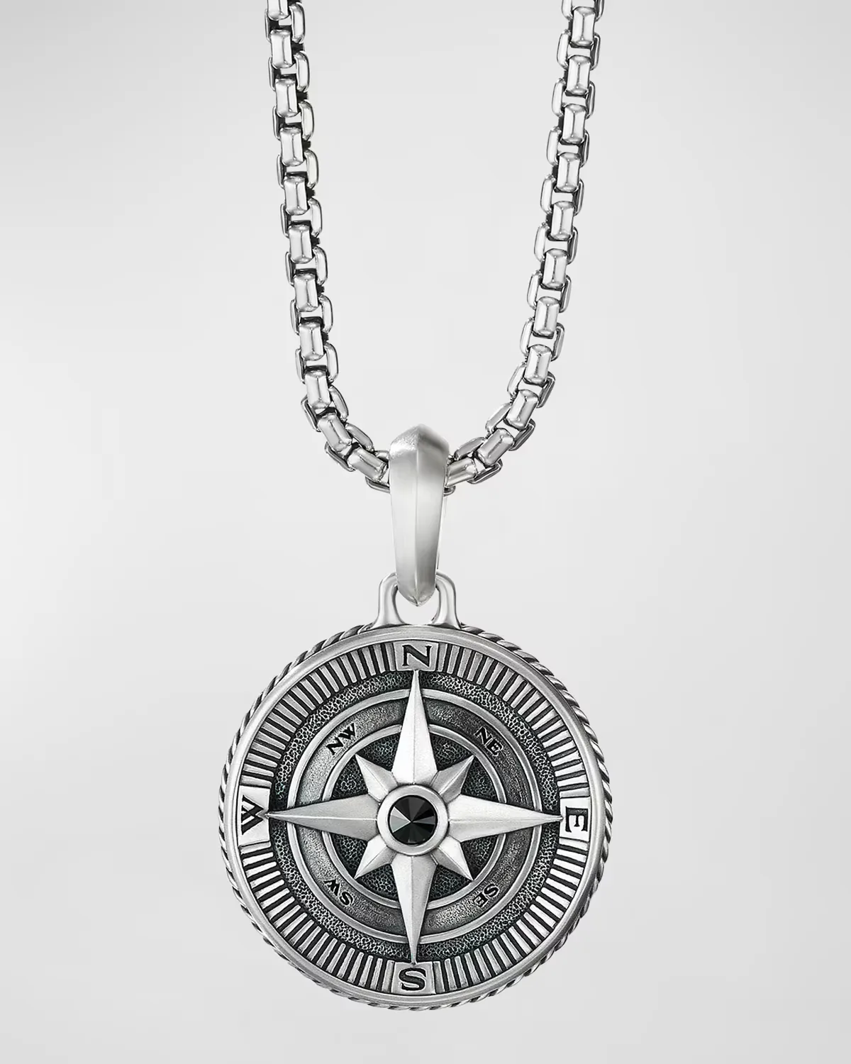 26.8mm Maritime Compass Enhancer with Black Diamond by David Yurman