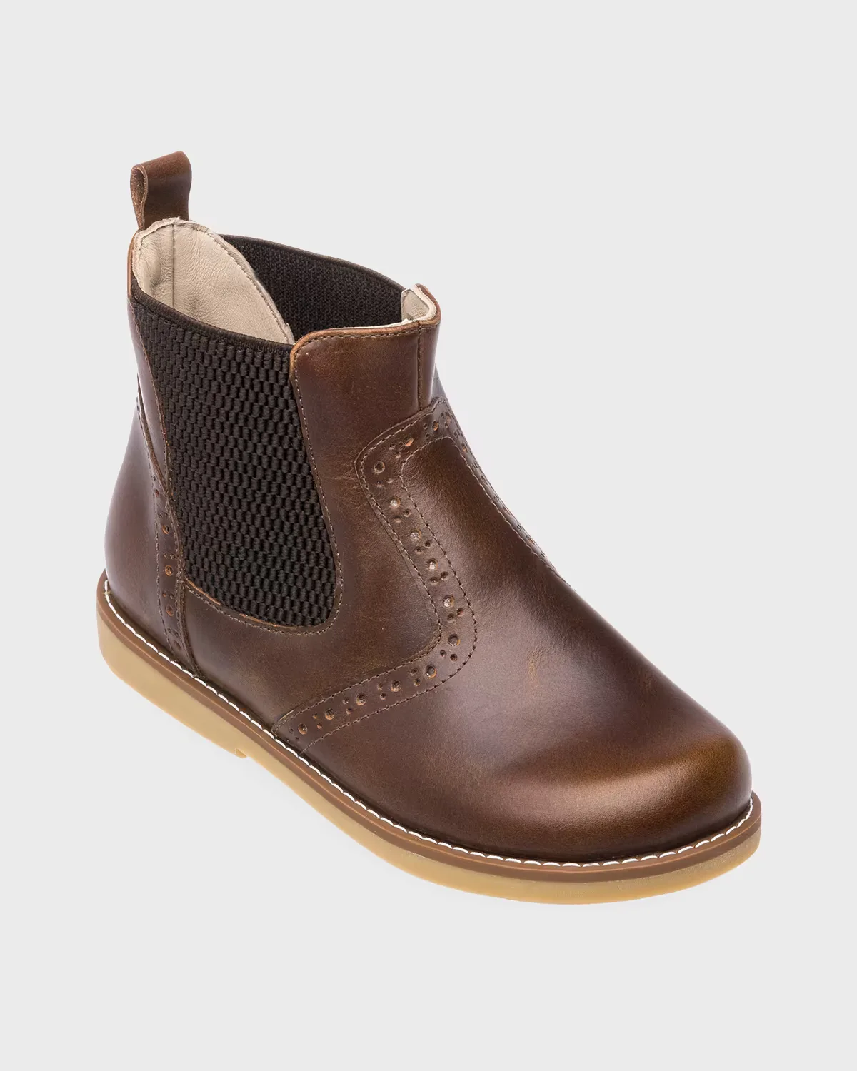 Perforated Leather Chelsea Booties by Elephantito