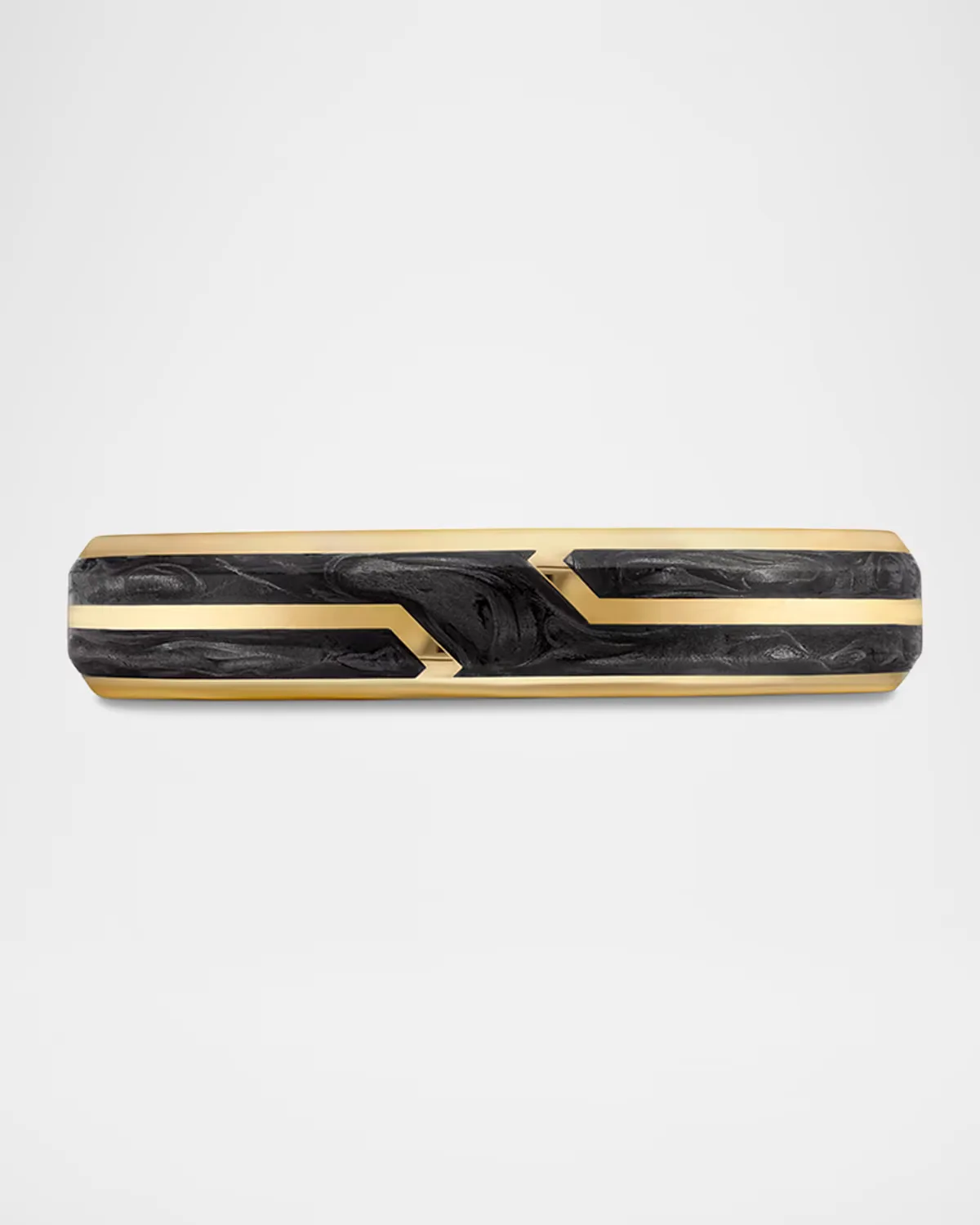 Forged Carbon Band Ring in 18K Gold, 4mm by David Yurman