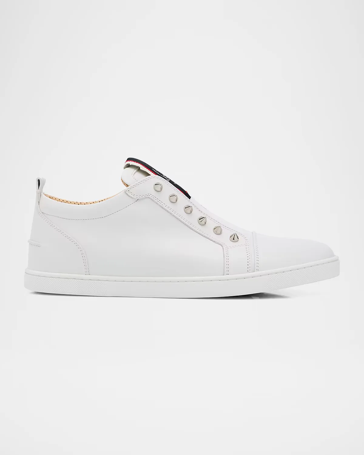 F. A.V. Fique a Vontade Spiked Leather Slip-On Sneakers by Christian Louboutin