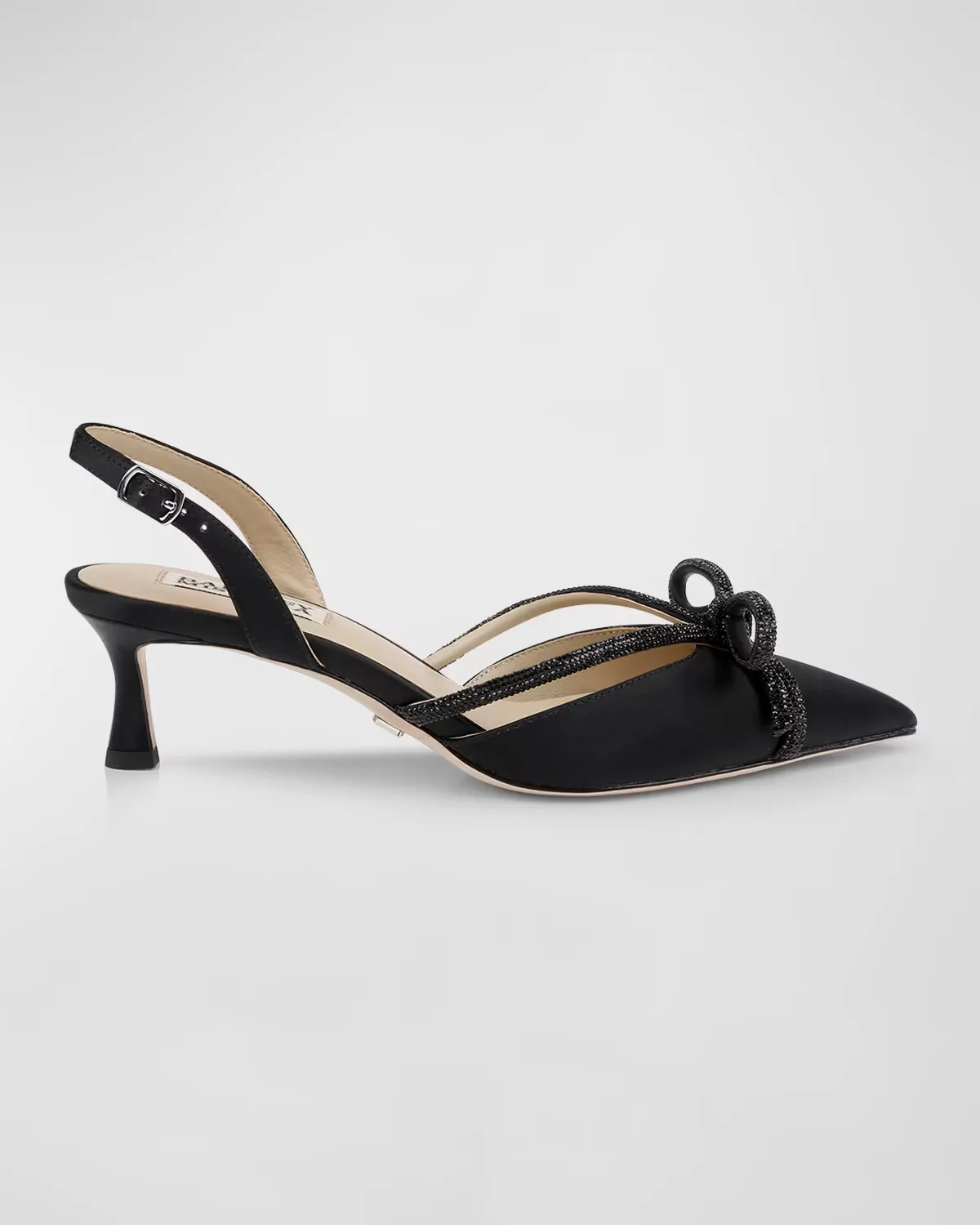 Angelina Silk Shimmer Bow Slingback Pumps by Badgley Mischka