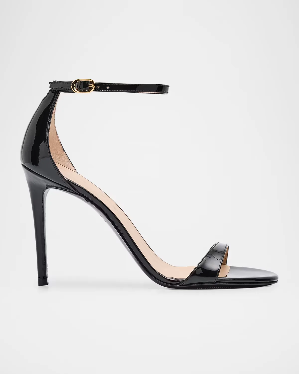 Nudist II Patent Ankle-Strap Sandals by Stuart Weitzman