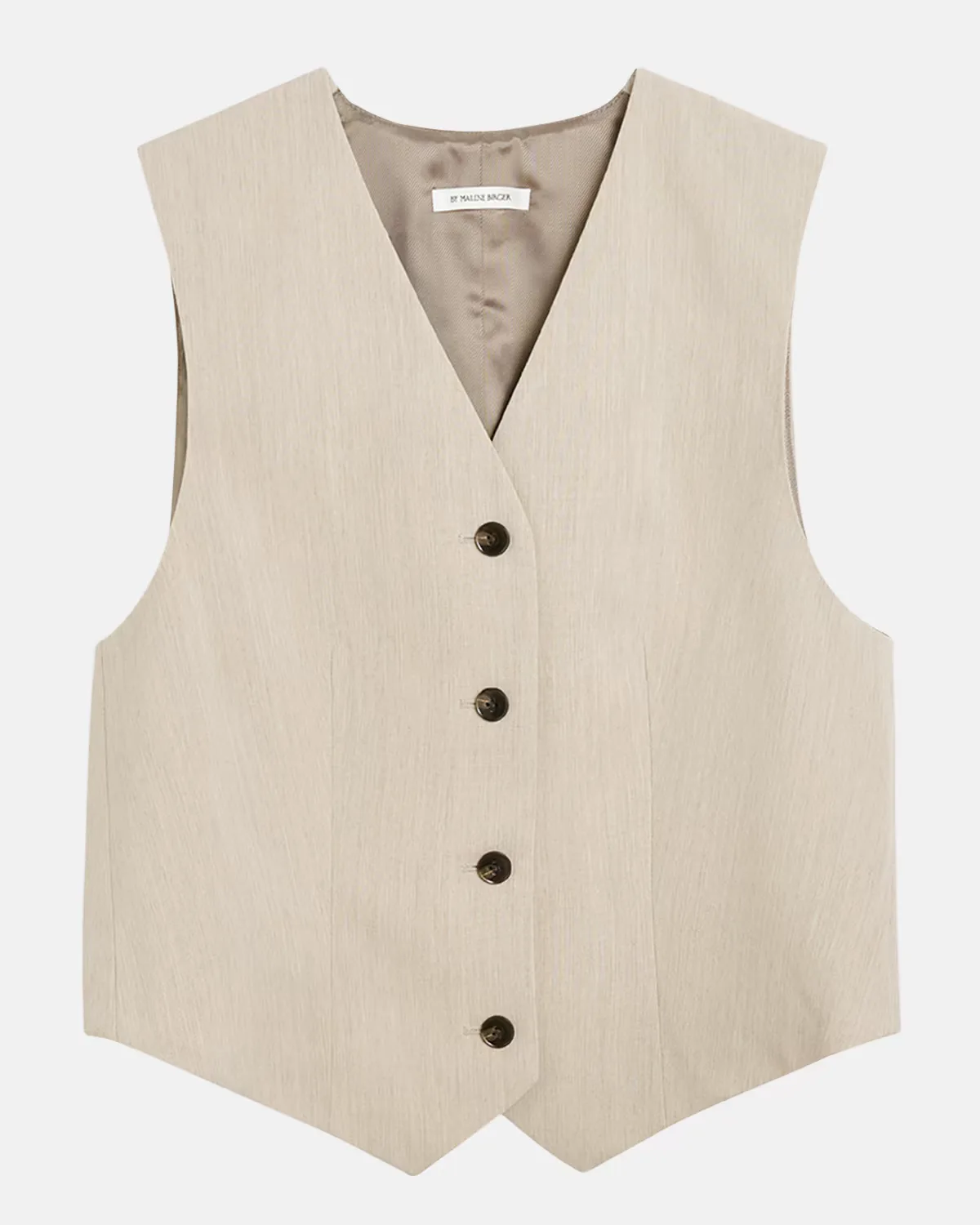 Occa Woven Button-Down Vest by By Malene Birger