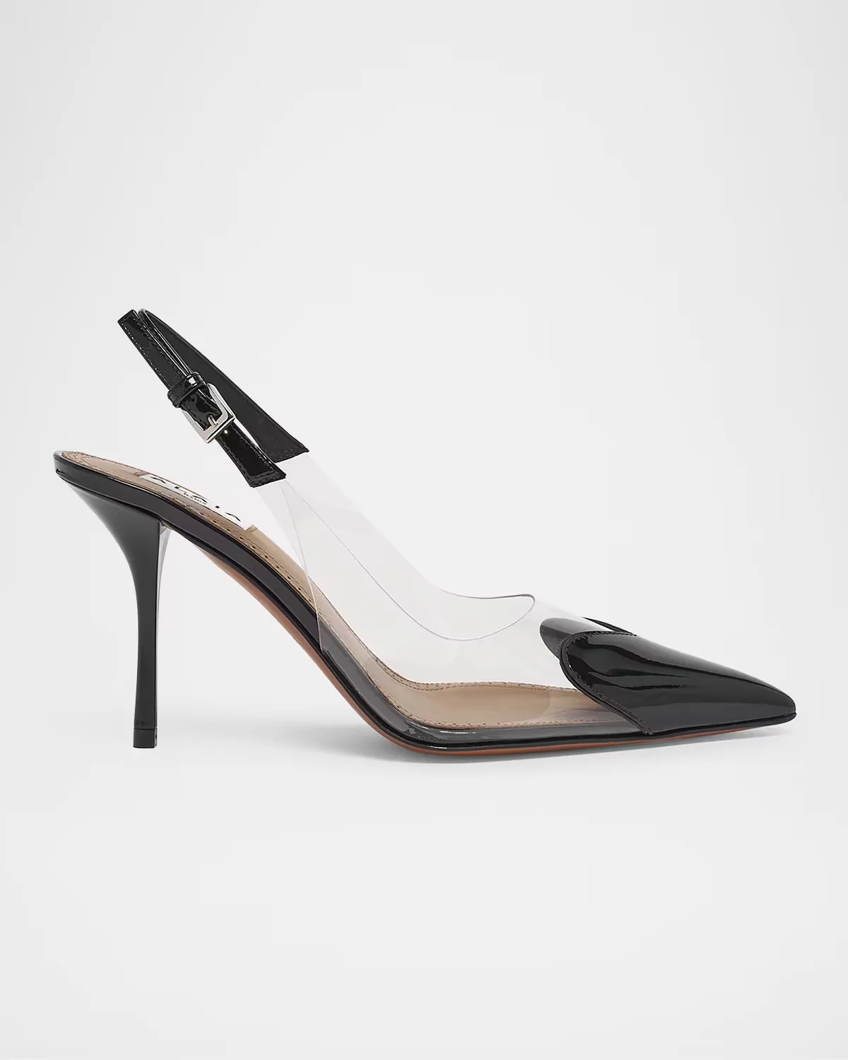 Coeur Clear Patent Heart-Toe Slingback Pumps by ALAA