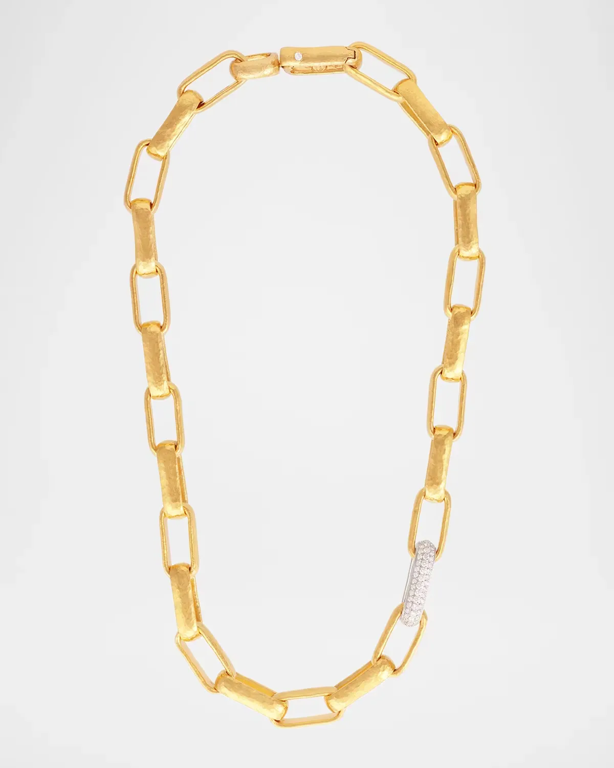 Hoopla 24K Gold Diamond Pave Statement Chain Necklace