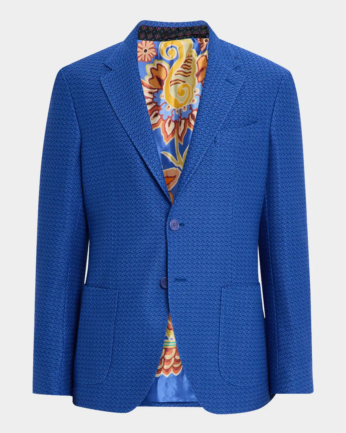 Cotton Jacquard Two-Button Sport Coat by ETRO