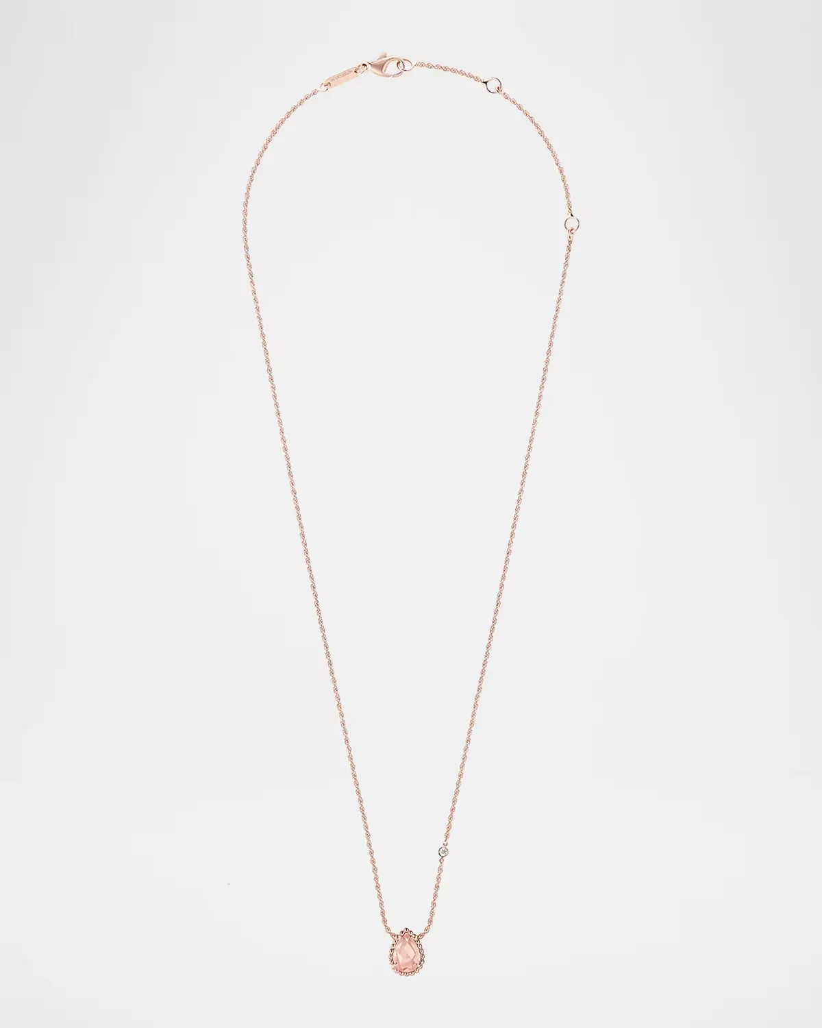 Serpent Boheme 18K Rose Gold Pink Quartz XS Pendant Necklace by Boucheron