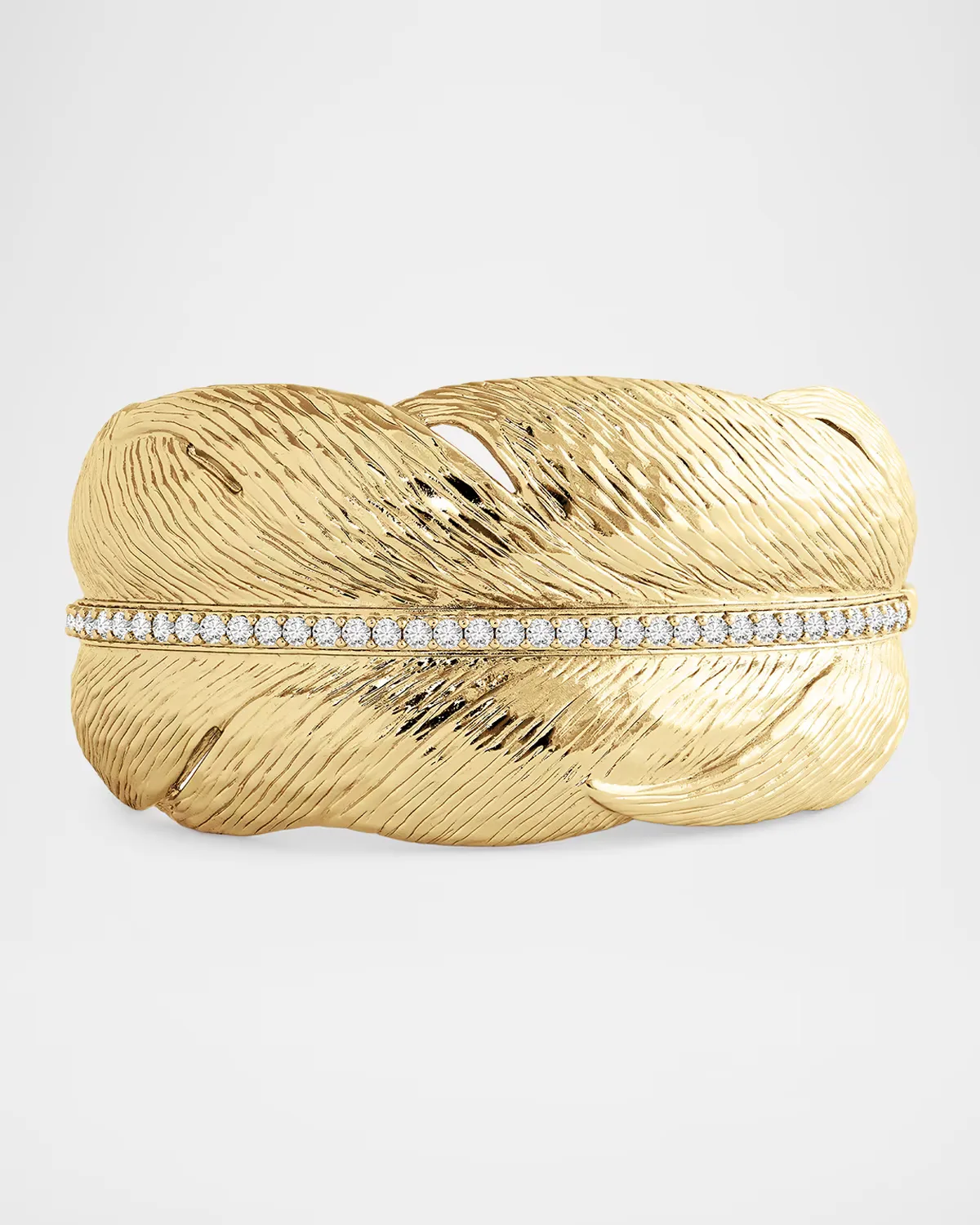 Feather Wide Cuff Bracelet by Anabel Aram Jewelry