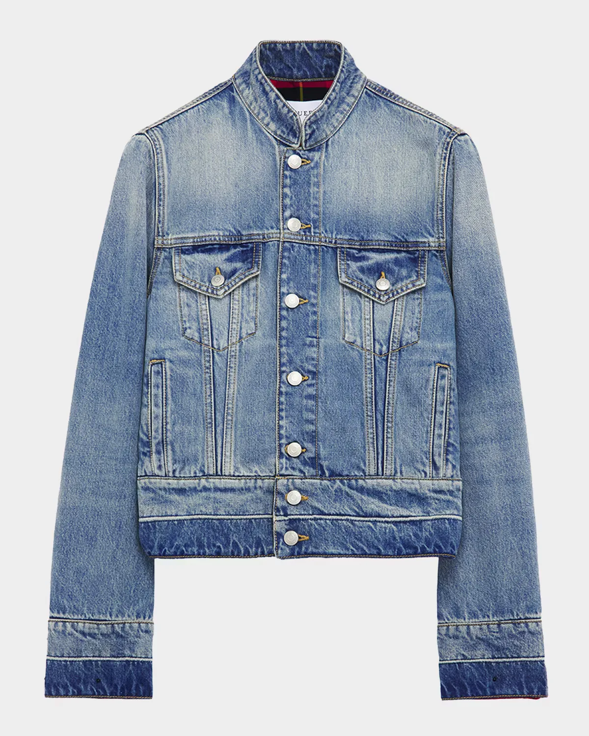 Band-Collar Denim Jacket by McQueen