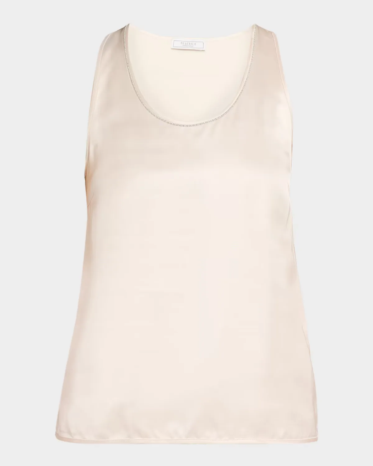 Scoop-Neck Viscose Top by Peserico
