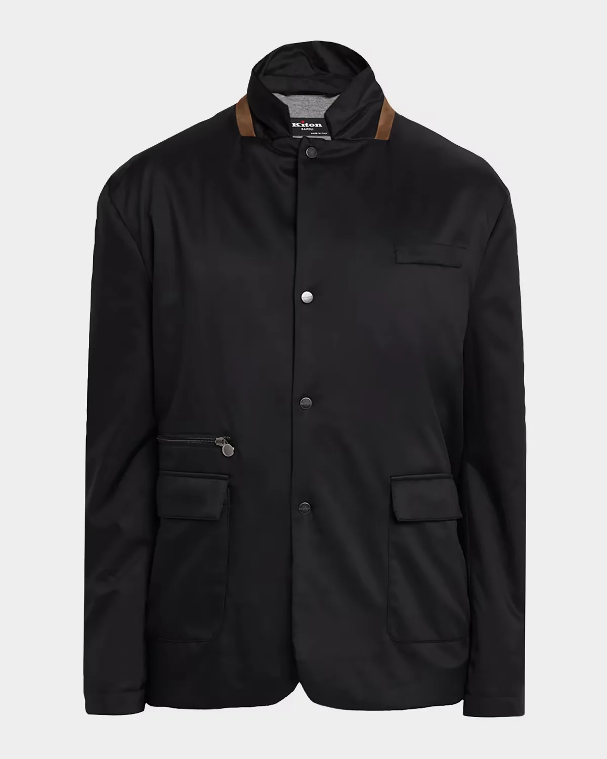 Wool Full-Zip Shirt Jacket by Kiton