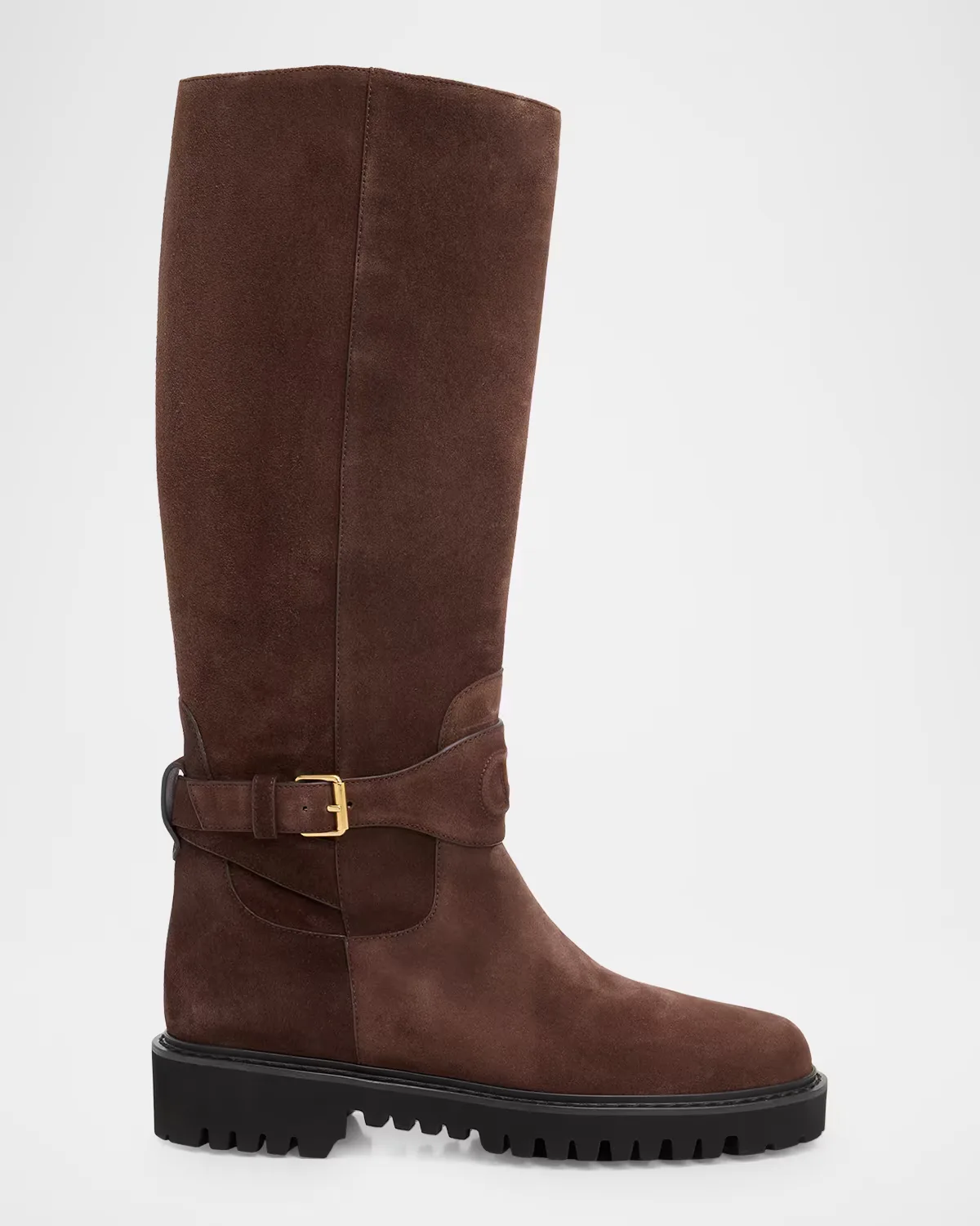 40mm VLogo Signature Suede Knee-High Boots by Valentino Garavani