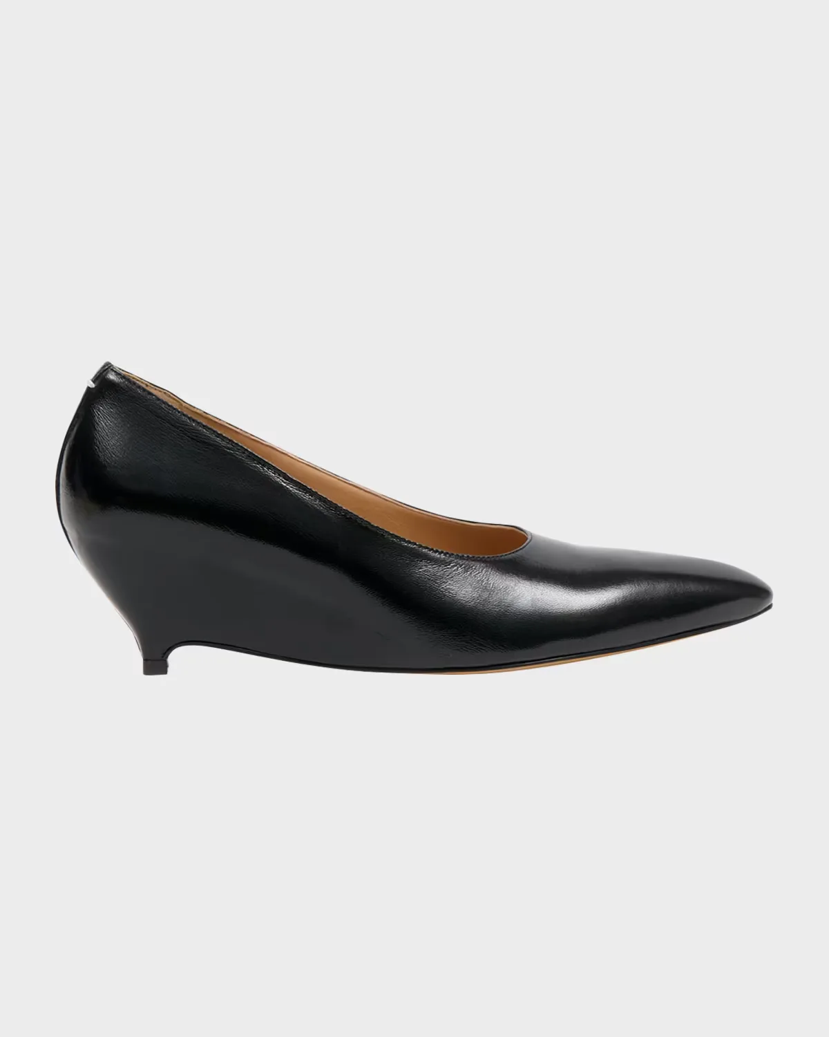 Court Shoe Leather Wedge Pumps by Maison Margiela
