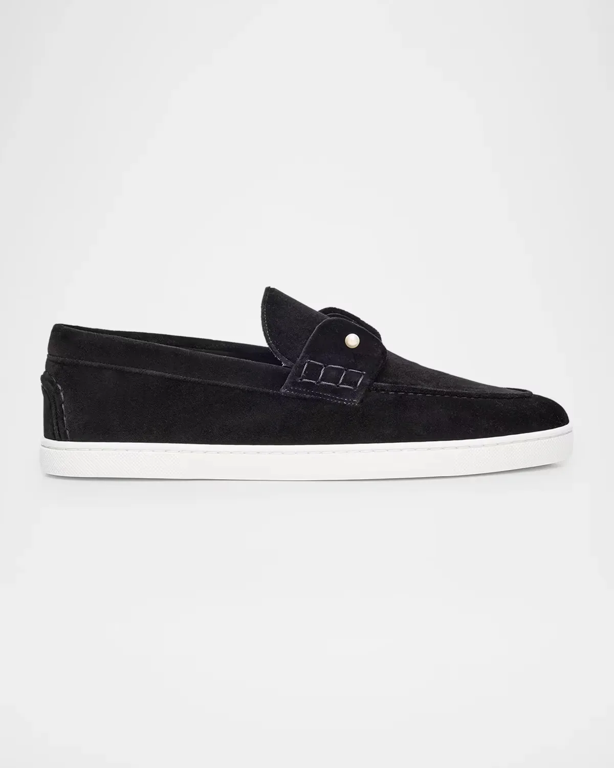 Chambeliboat Velvet Collar Pin Boat Shoes by Christian Louboutin