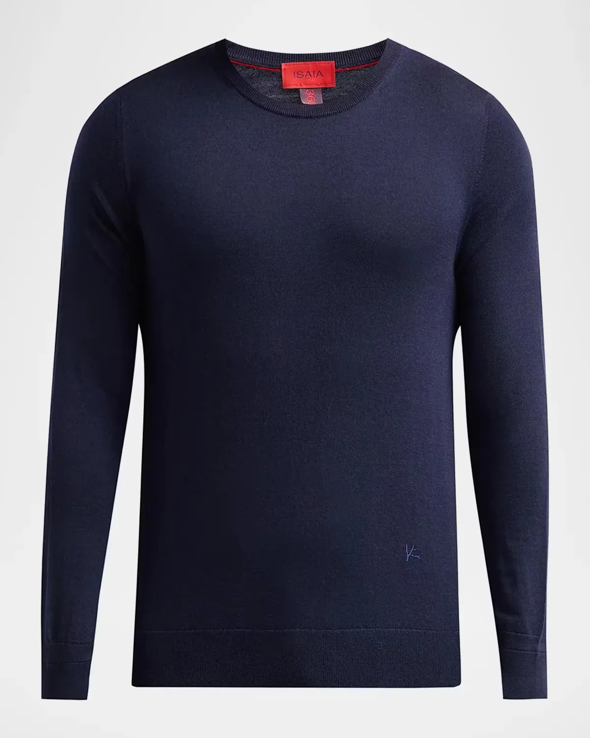 Filo Corallo Wool Knit Crewneck Sweater by Isaia