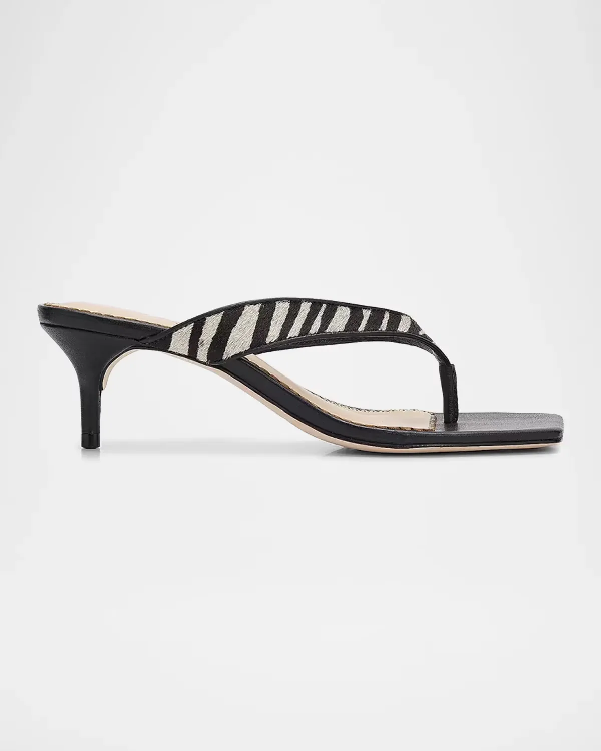 Frankie 60MM Calf Hair Leather Sandals