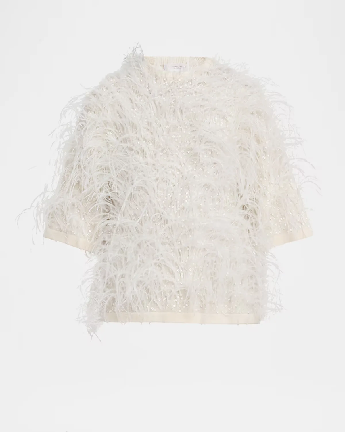 Sequin & Feather Cashmere Sweater by MICHAEL Michael Kors
