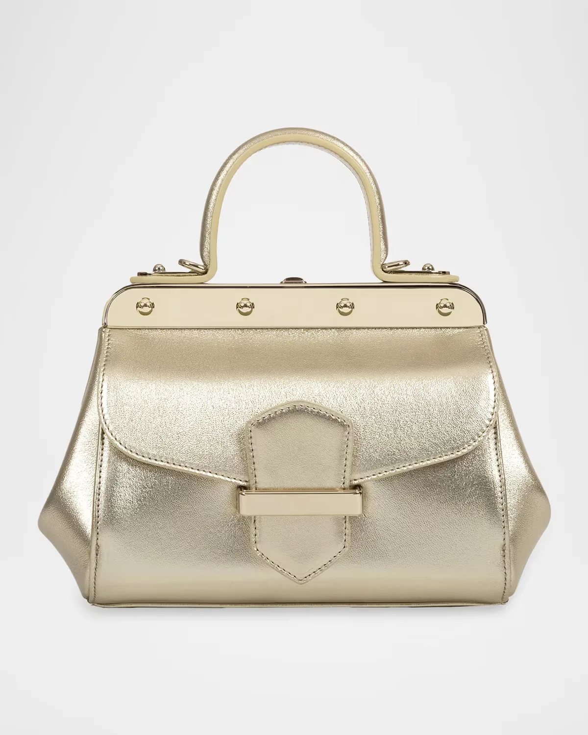 Margherita Metallic Leather Top-Handle Bag by Franzi