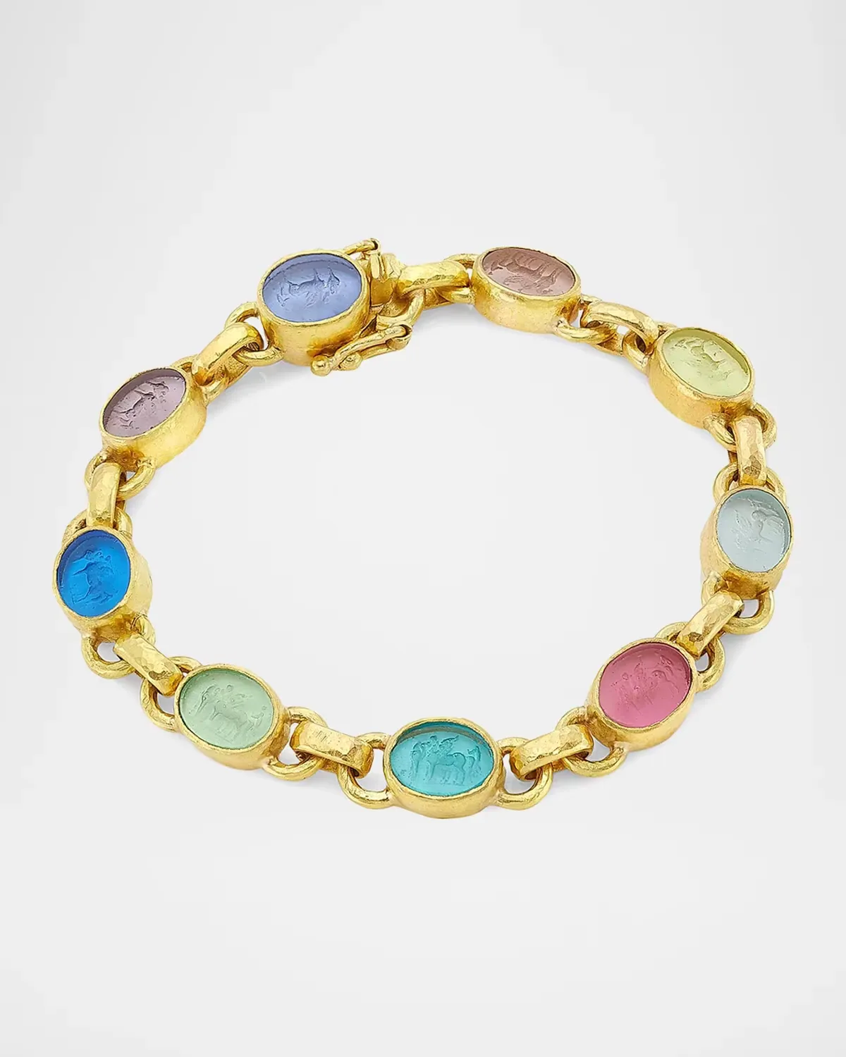 19K Small Venetian Glass Intaglio Bracelet by Elizabeth Locke