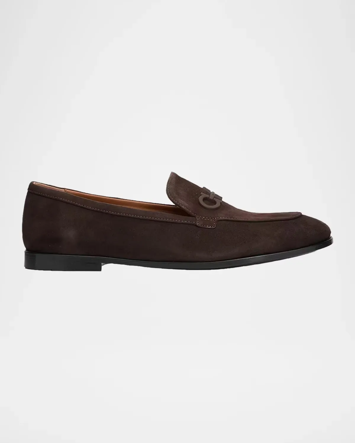 Suede Gancini Loafers by Ferragamo