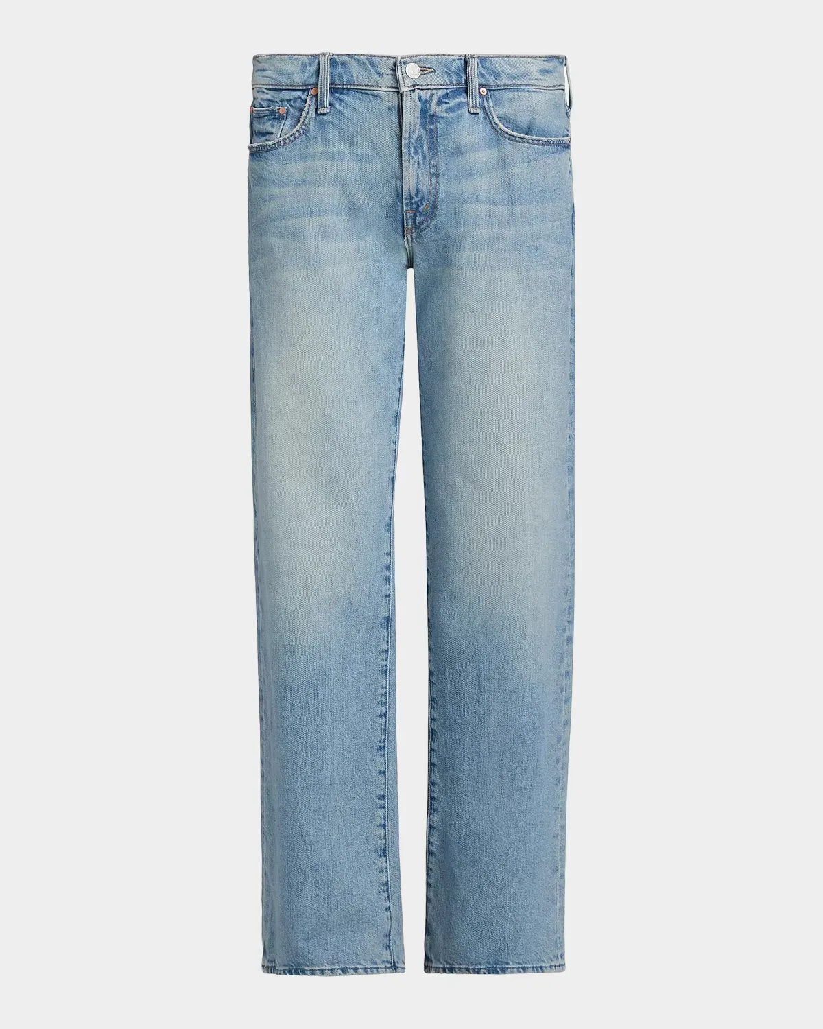 The Mid-Rise Zip Rambler Skimp Jeans by MOTHER