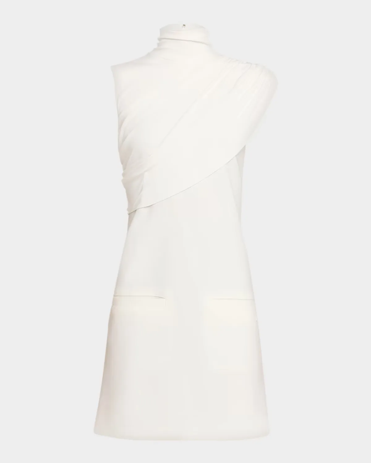 Twist Draped A-Line Mini Dress by Courreges