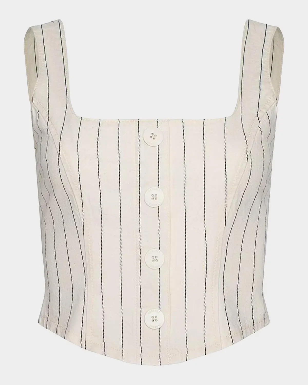 Saga Pinstriped Cotton Tank by L & apos;AGENCE