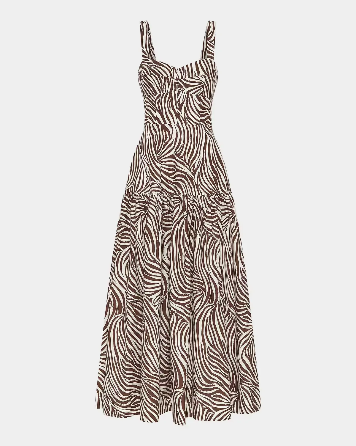 Valeria Flounce Sweetheart Midi Dress by NICHOLAS