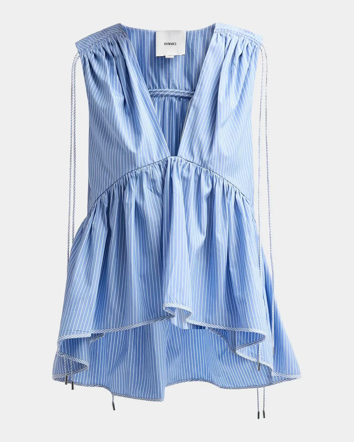 Lamia Striped Poplin Top by AKNVAS