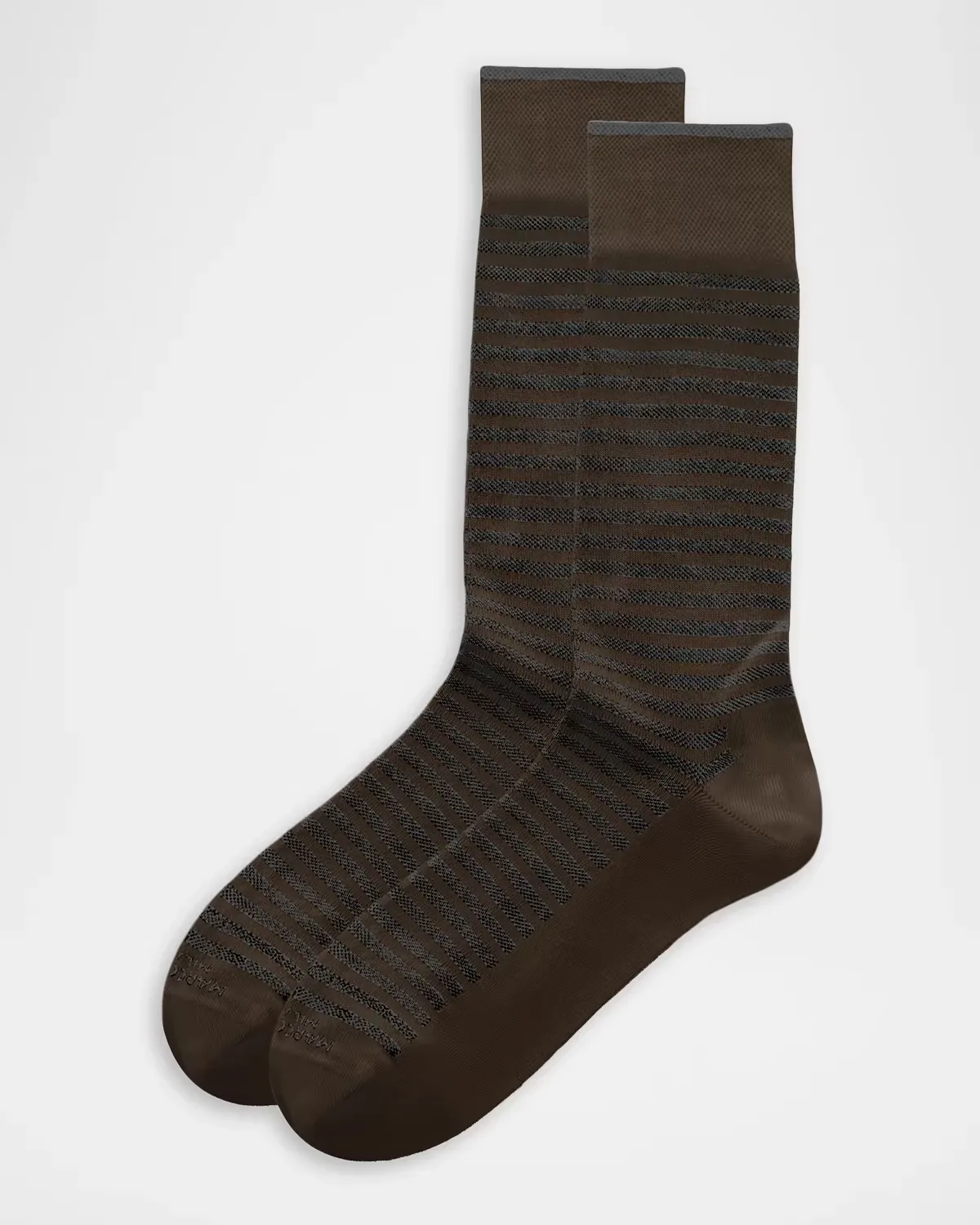 Stripe Mousse Crew Socks by Marcoliani