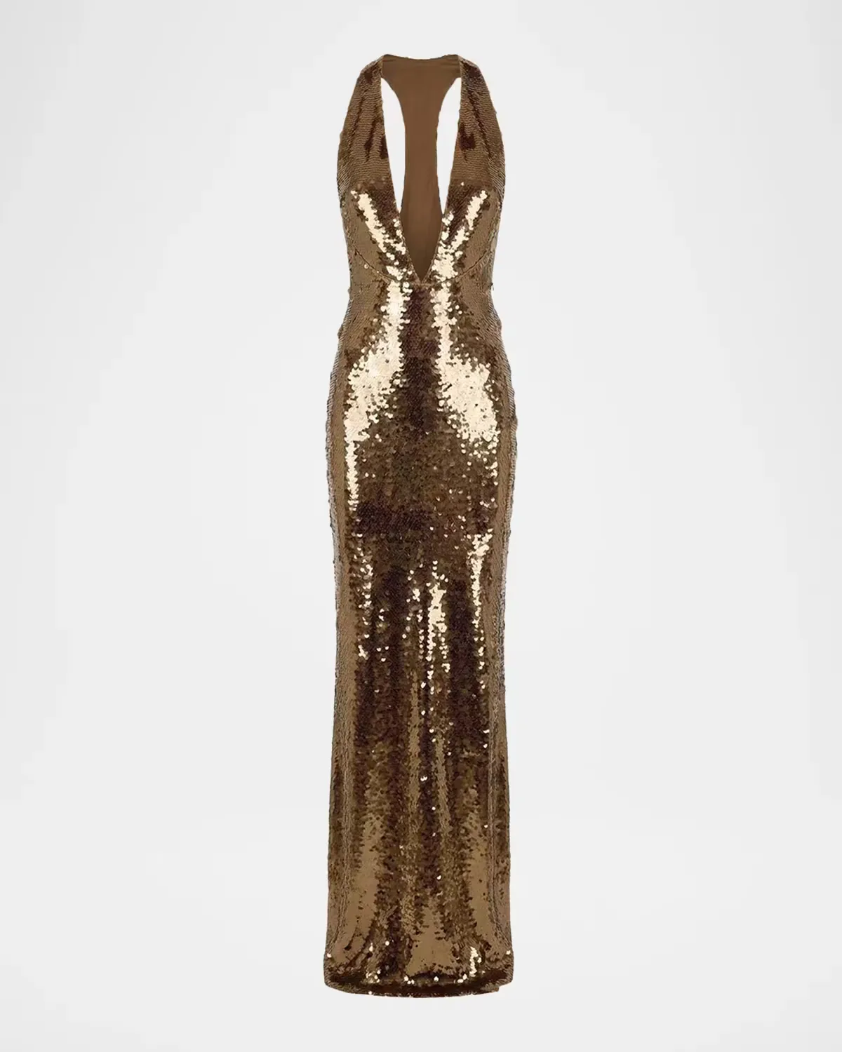 Olympia Plunging Sequin Column Gown by The New Arrivals by Ilkyaz Ozel