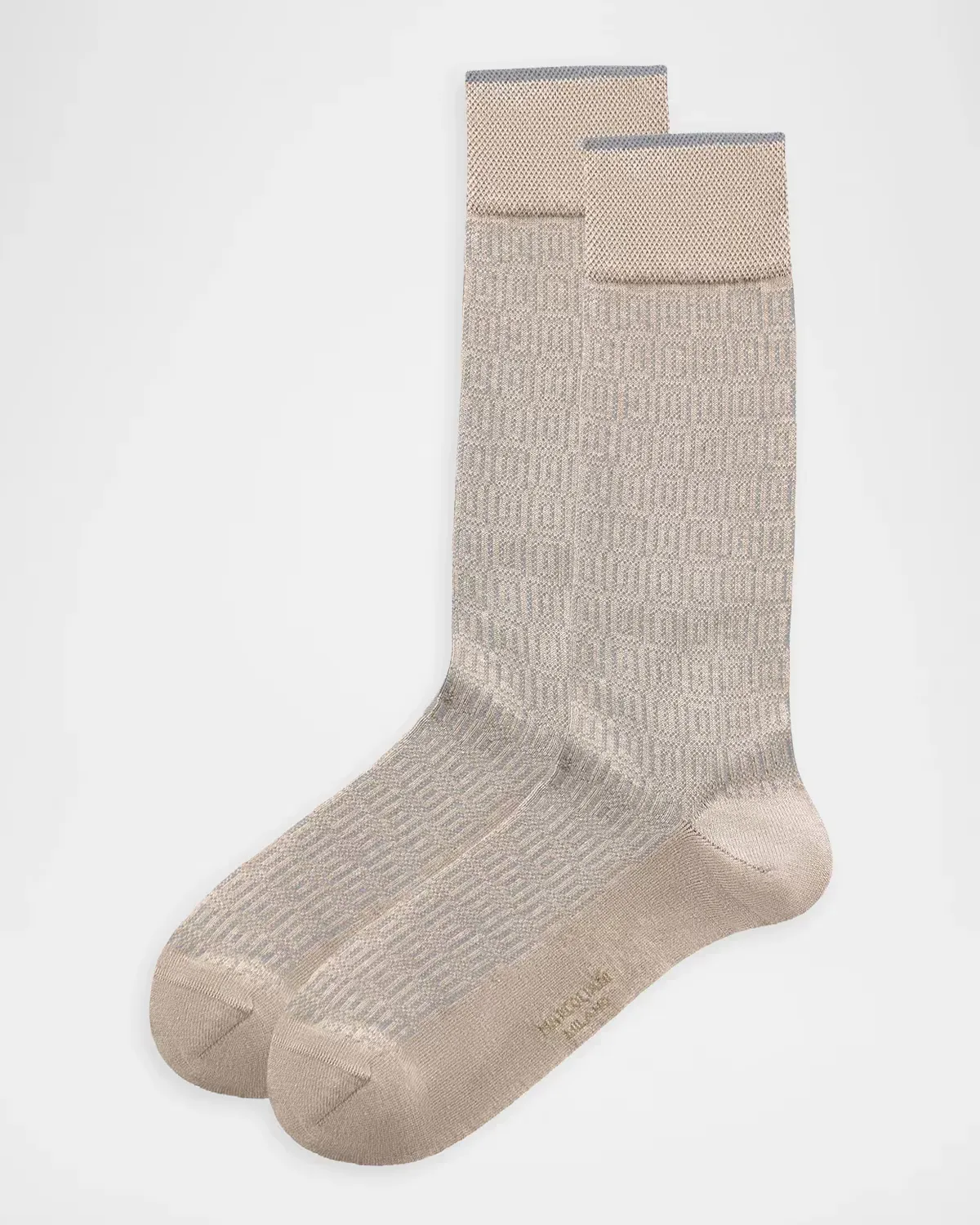Window Jacquard Crew Socks by Marcoliani