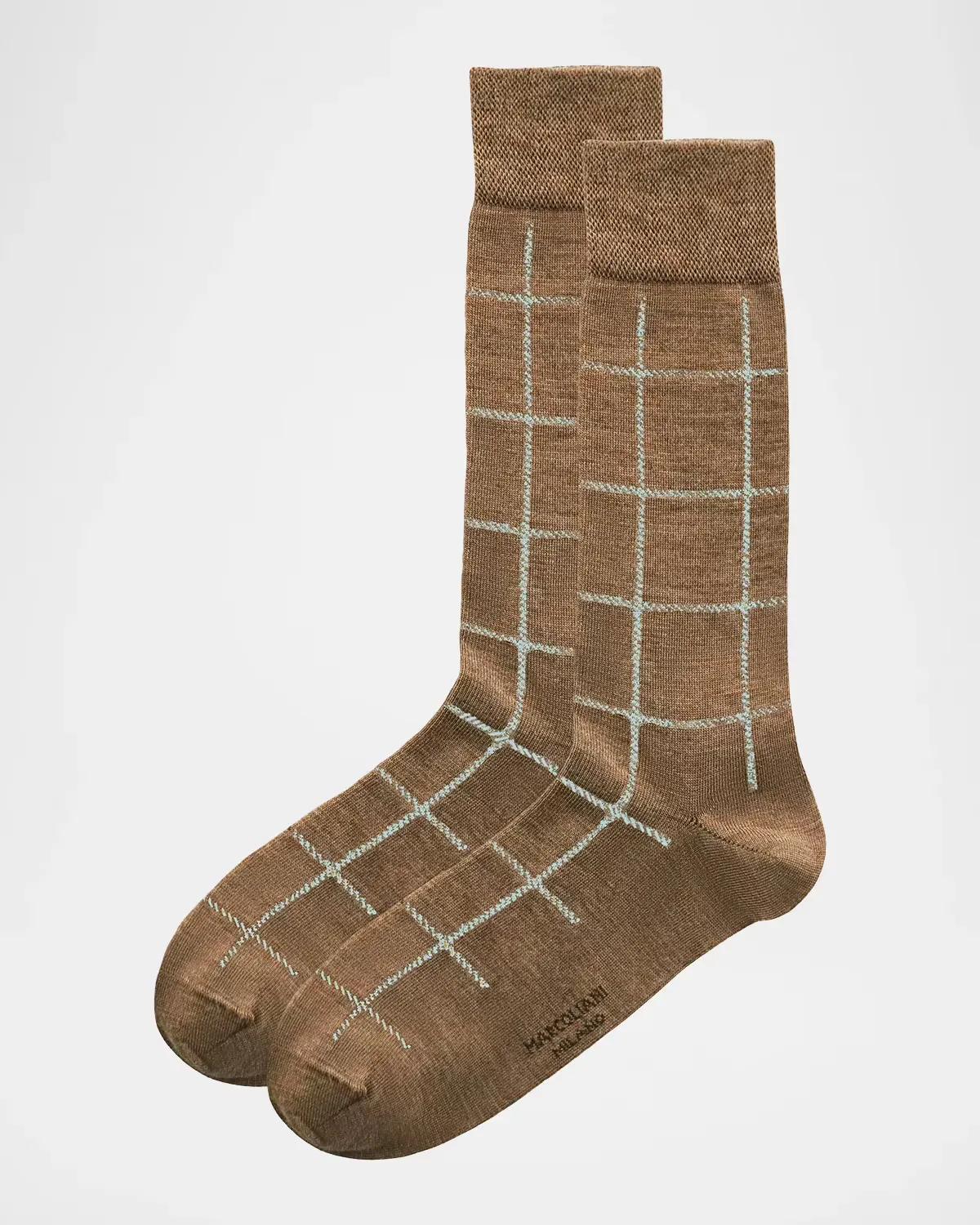 Windowpane Crew Socks by Marcoliani