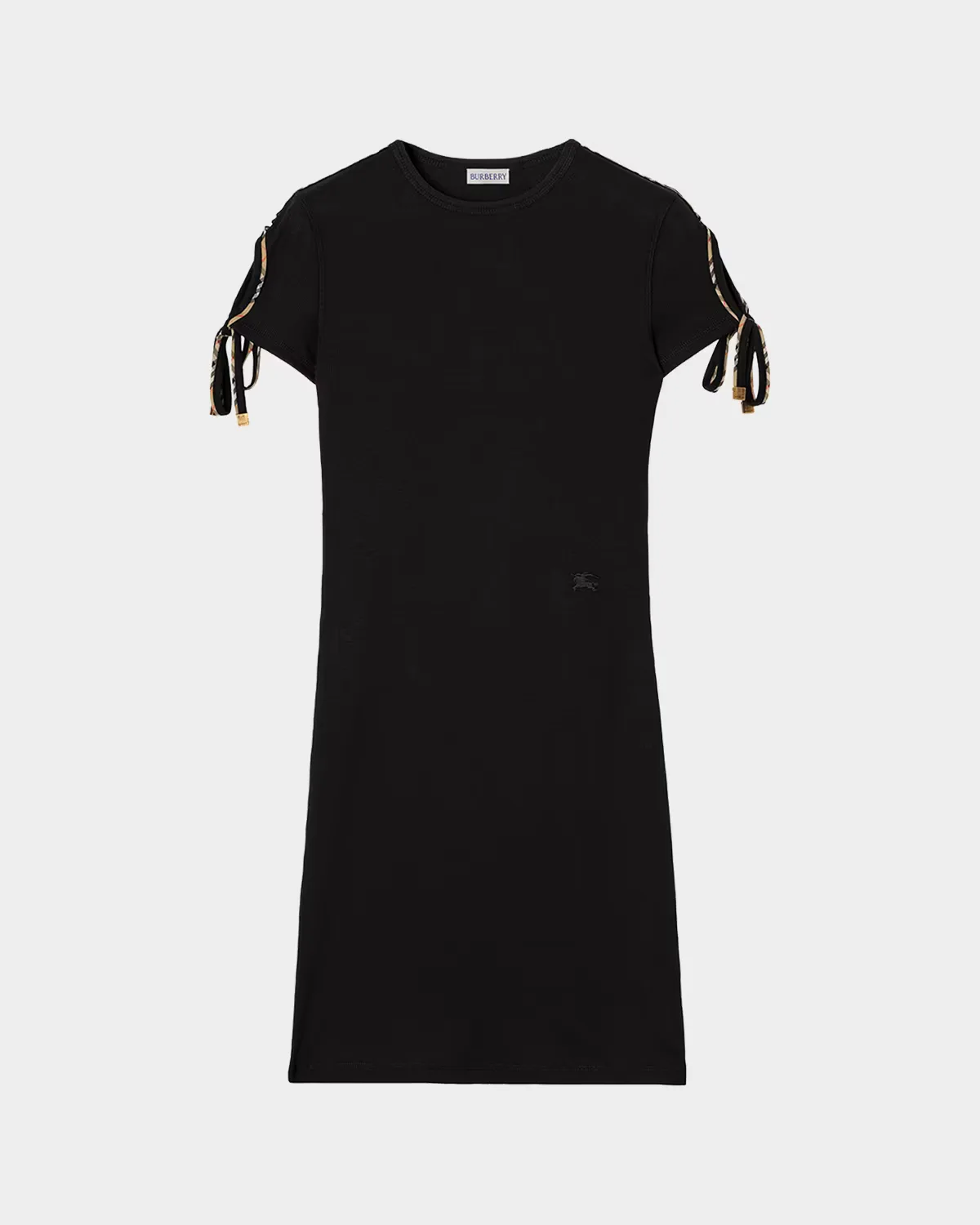 Tatiana Check Tie Short-Sleeve Mini Dress by Burberry