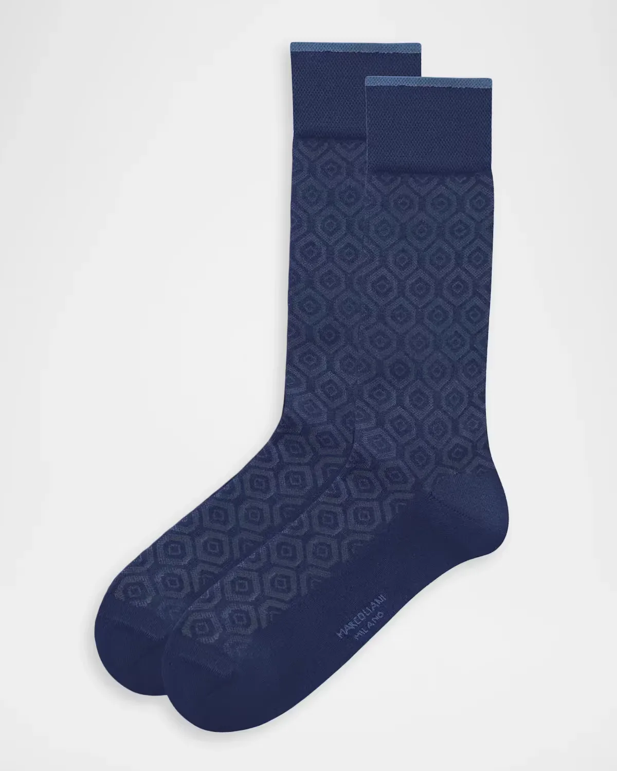 Vintage Hexagon Crew Socks by Marcoliani