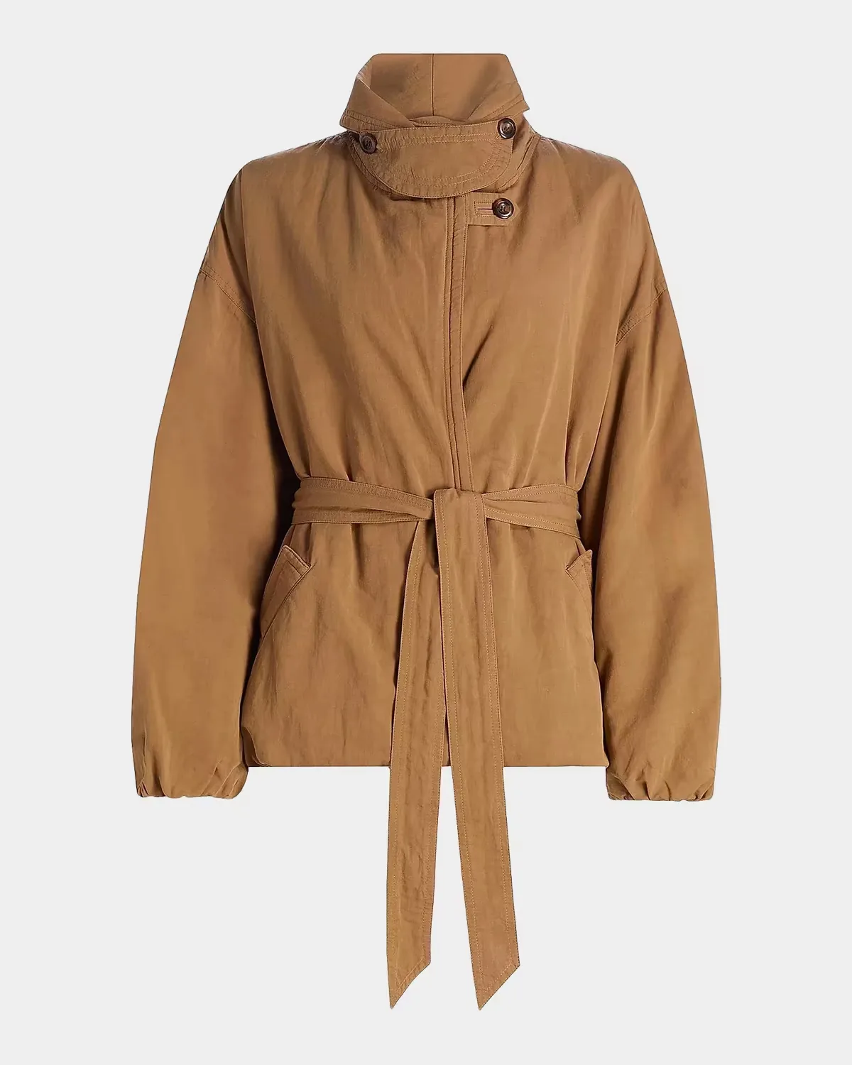Volinda Belted Gabardine Coat by Isabel Marant