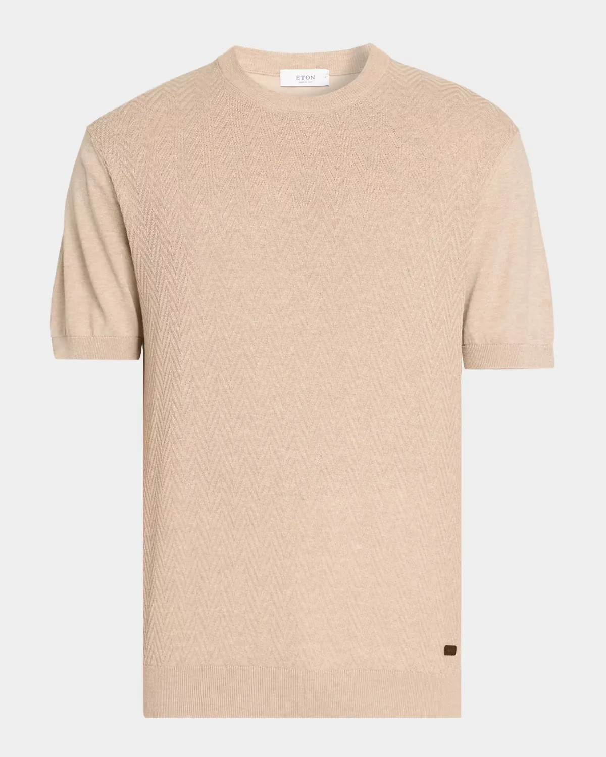 Chevron Short-Sleeve Crewneck Sweater by Eton
