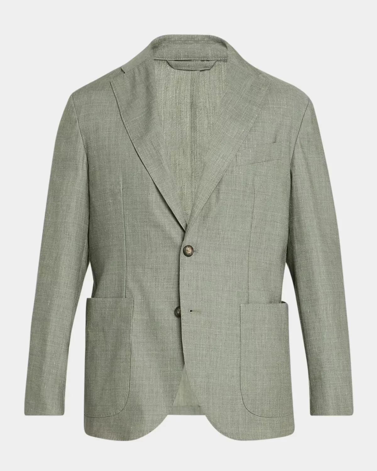 Linen and Wool Single-Breasted Sport Coat