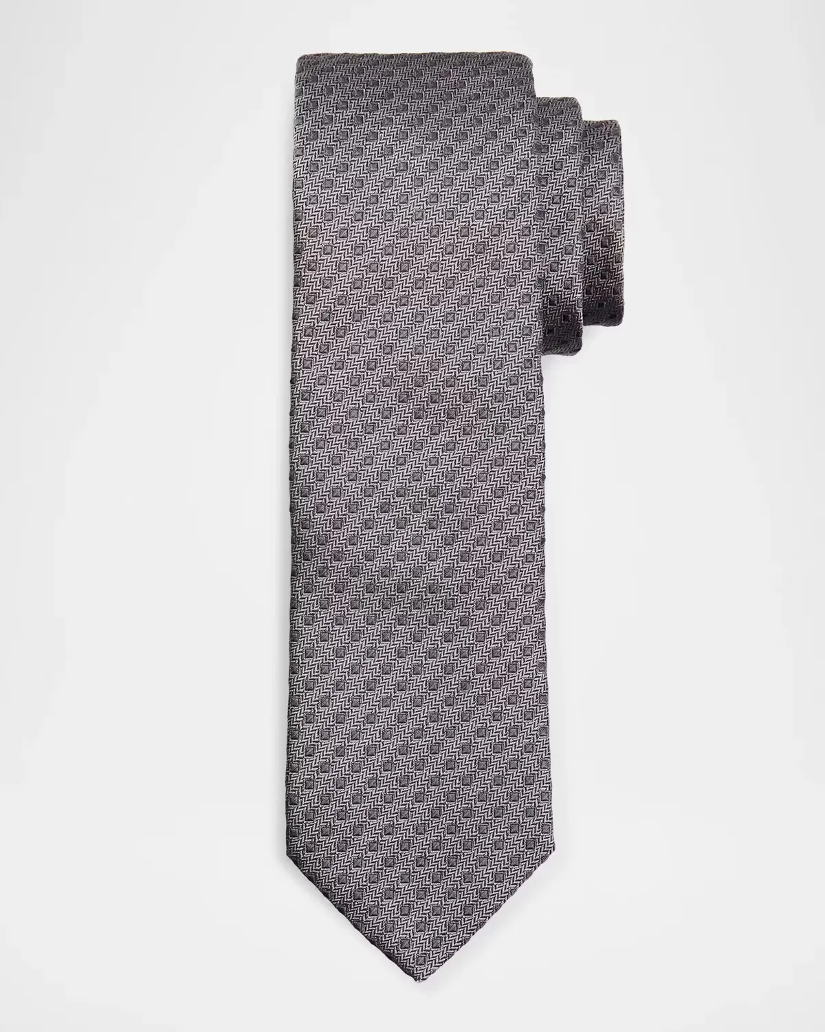 Micro Dot Silk Tie by Brunello Cucinelli