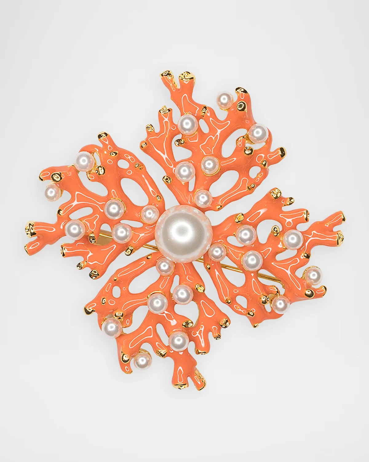 Coral Branch Brooch by Kenneth Jay Lane