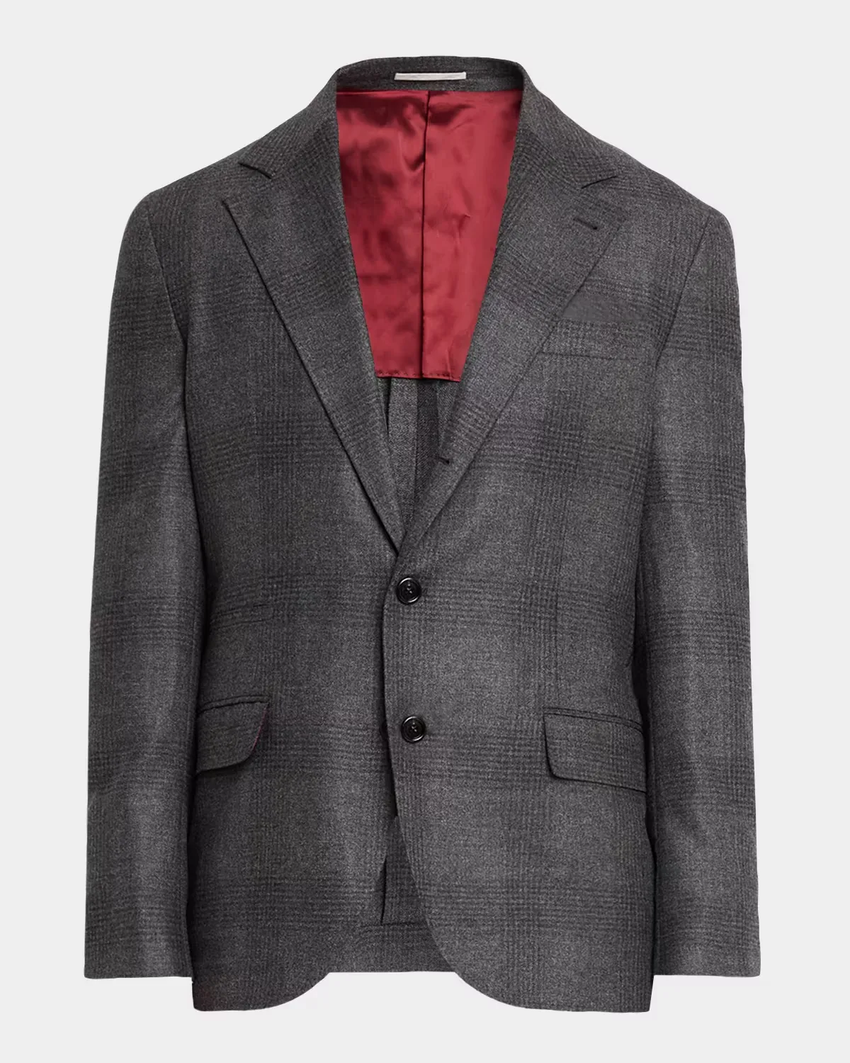 Wool Plaid Two-Piece Suit by Brunello Cucinelli