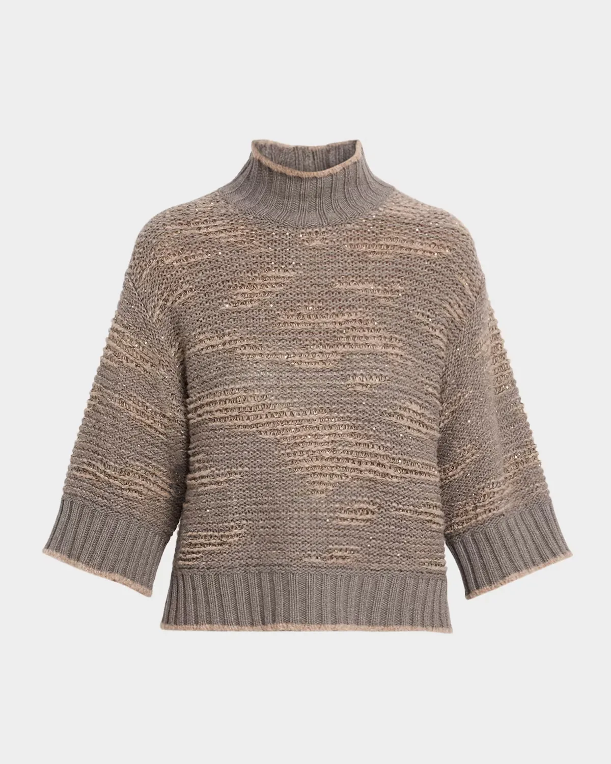 Turtleneck Sequin Knit Sweater by Fabiana Filippi
