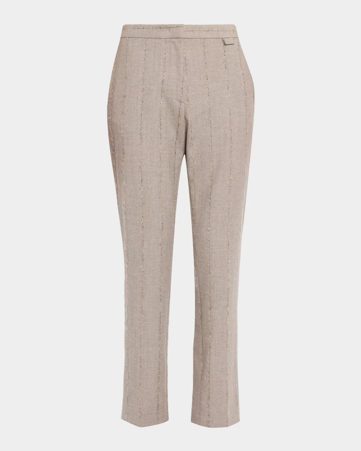 Cropped Pinstripe Flannel Pants by Fabiana Filippi
