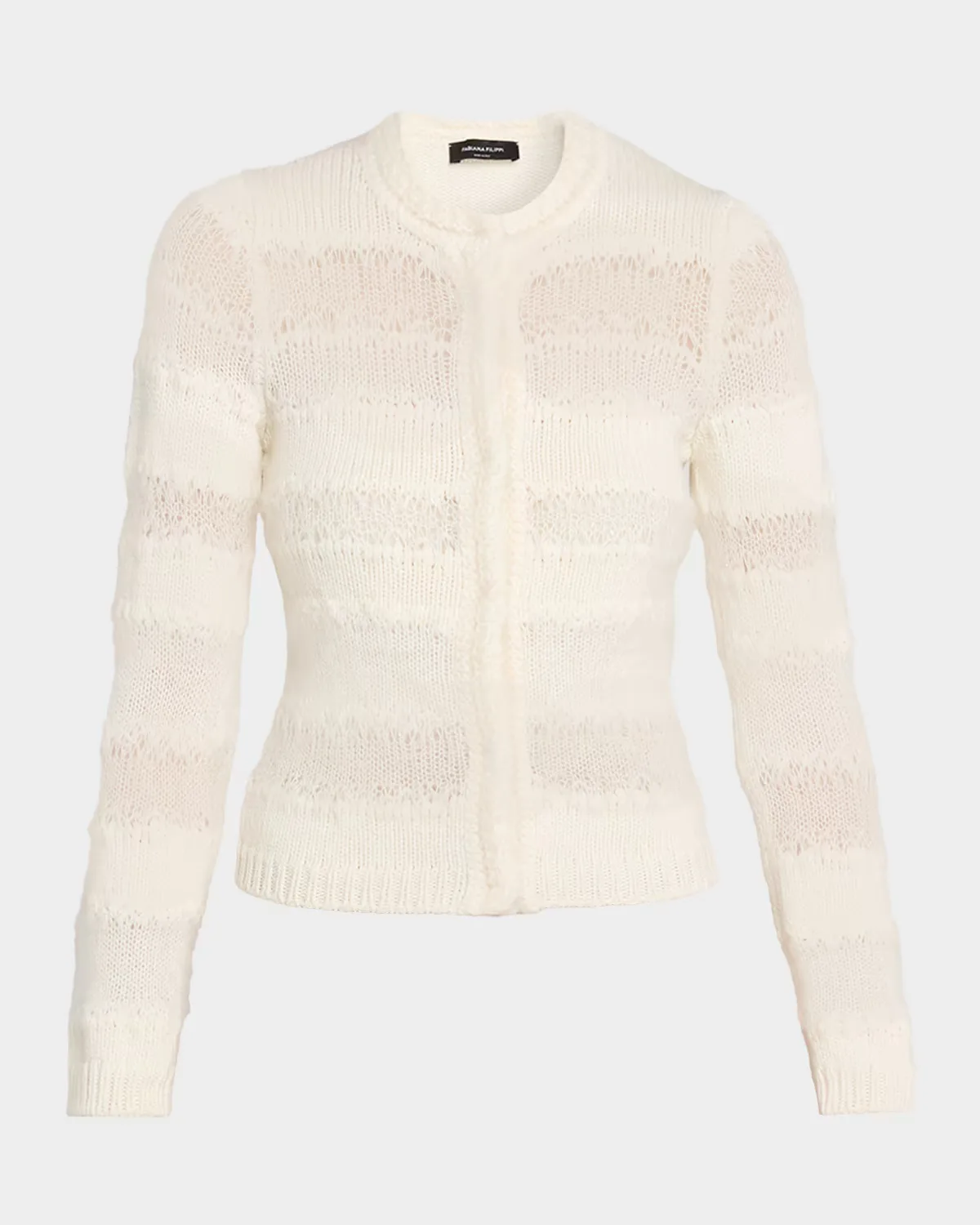 Mohair-Blend Openwork Pointelle Cardigan by Fabiana Filippi
