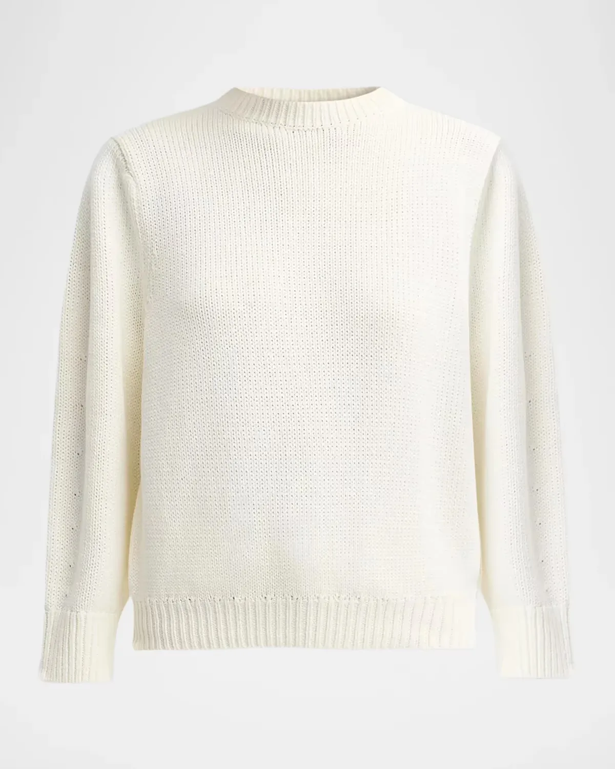 Oversized Cotton-Knit Crewneck Sweater by Totême