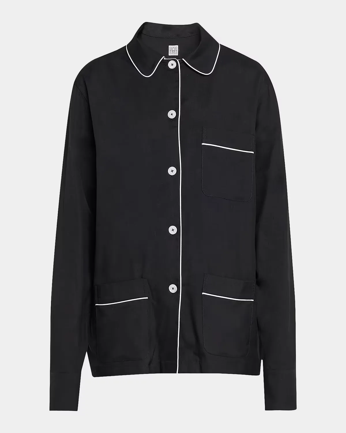 Piped Silk Pj Top by Totême