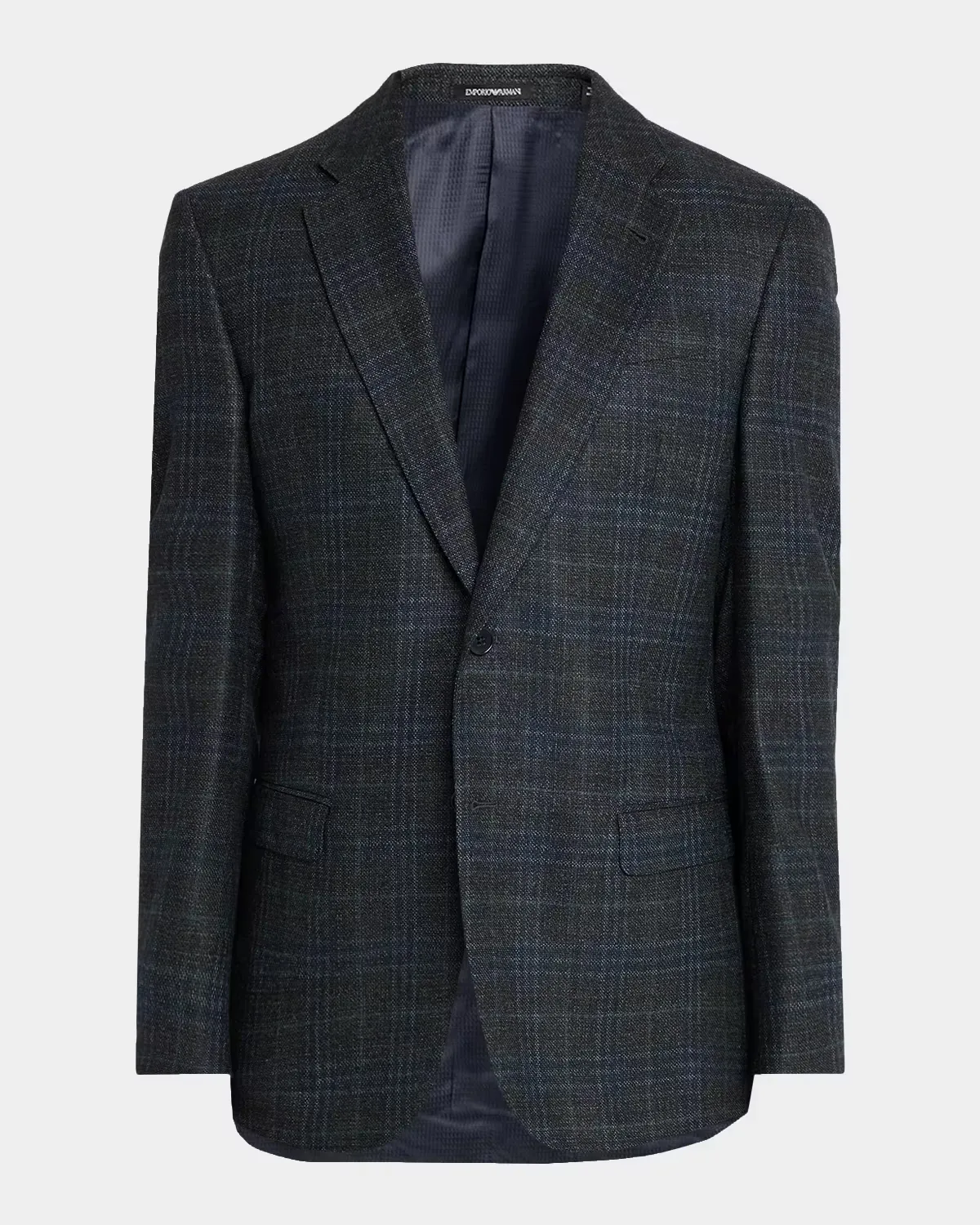 G Line Wool Melange Plaid Sport Coat by Armani