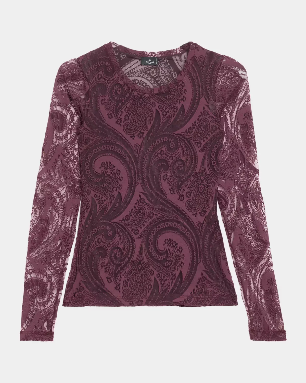 Paisley Mesh Long-Sleeve Top by ETRO