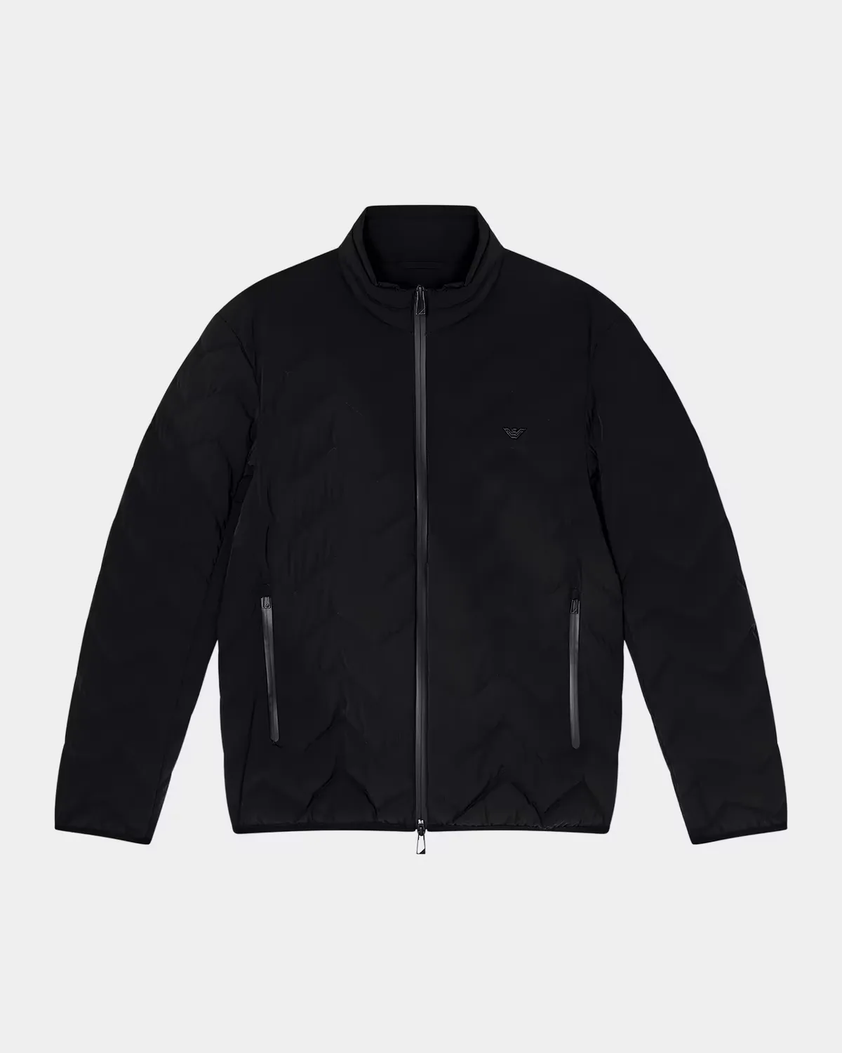 Down Chevron-Quilted Nylon Jacket by Armani