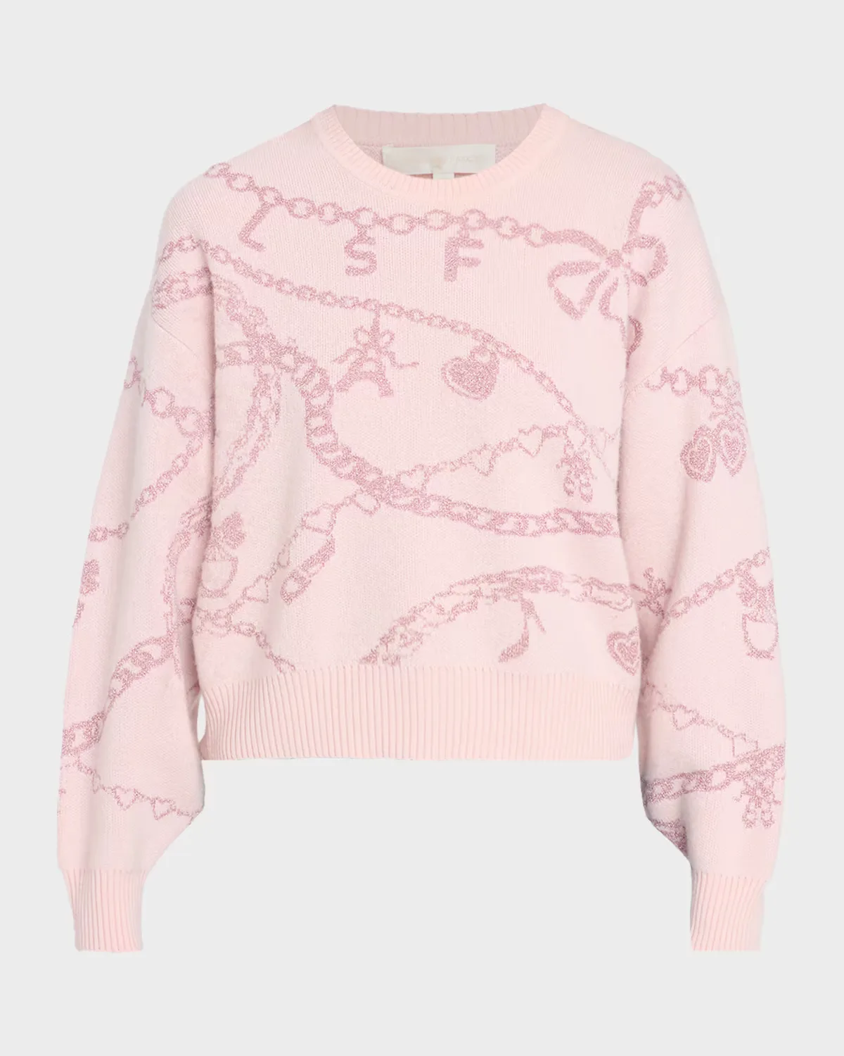 Calindra Cashmere-Blend Intarsia Sweater by LoveShackFancy